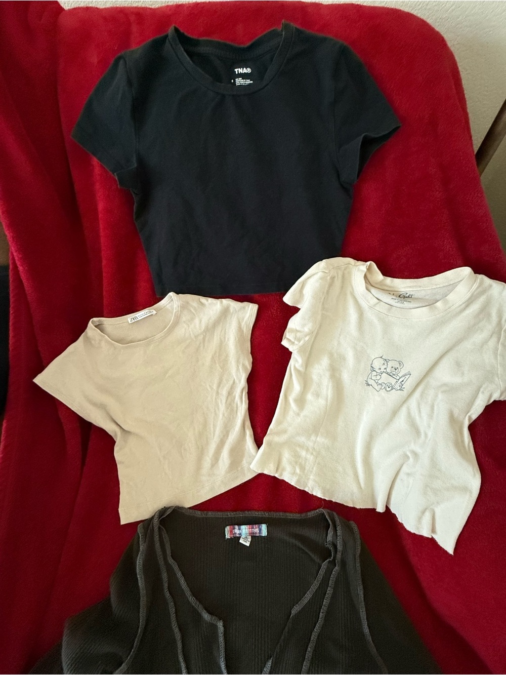 Lot of Summer Tees, Aritzia TNA, Zara, Brandy Melville,  Urban Outfitters